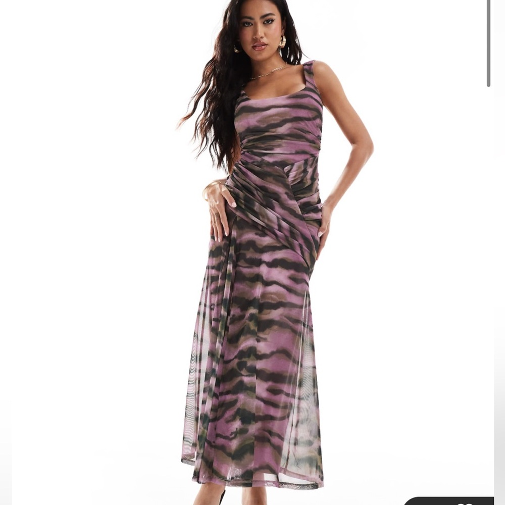 ASOS Mesh Animal Print Dress